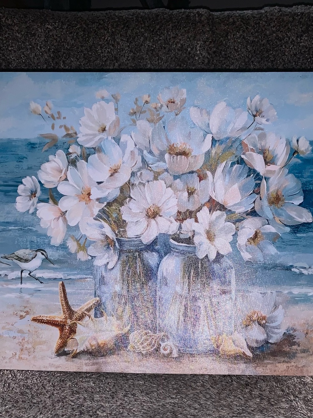 Floral Coastal Beach Wall Art Print 16x20